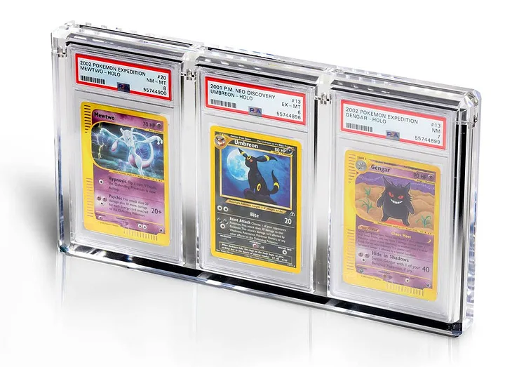 Acrylic Box Protección PSA Display Case 3 slots