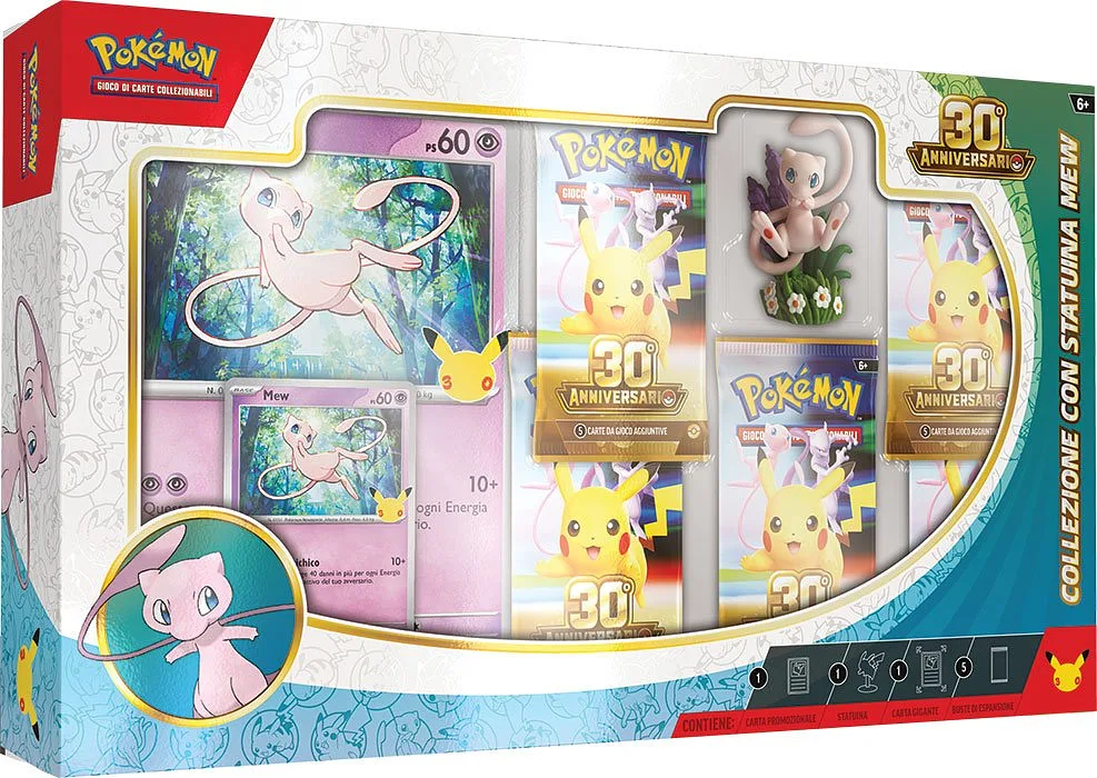 Pokemon ITA 30th Anniversario Colección con Mew & Mewtwo