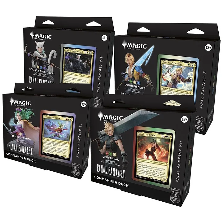 UNIVERSES BEYOND - FINAL FANTASY - COMMANDER BOX (4 MAZZI) - ITALIANO