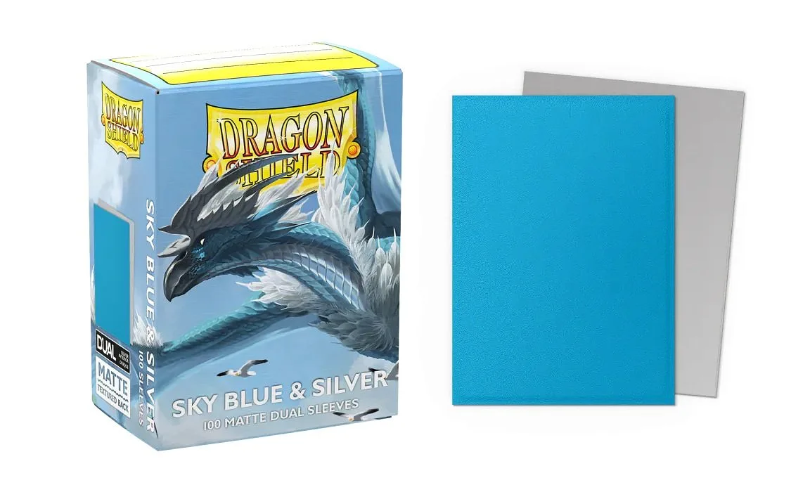 BUSTE PROTETTIVE STANDARD DA 100 - DUAL MATTE SKY BLUE & SILVER (AT-15074)