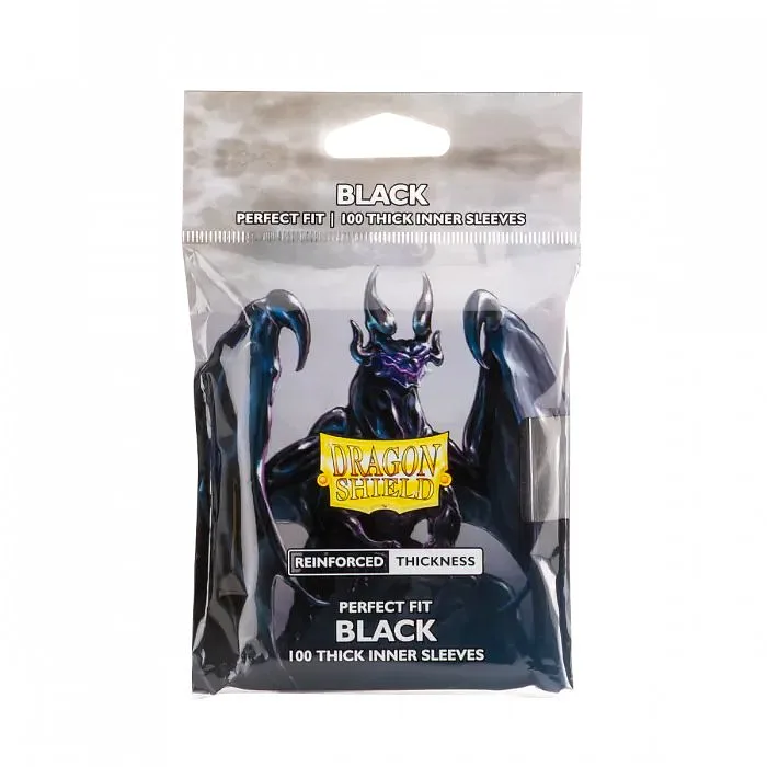 DRAGON SHIELD - PERFECT FIT THICK INNER SLEEVES 100 - BLACK (AT-13005)