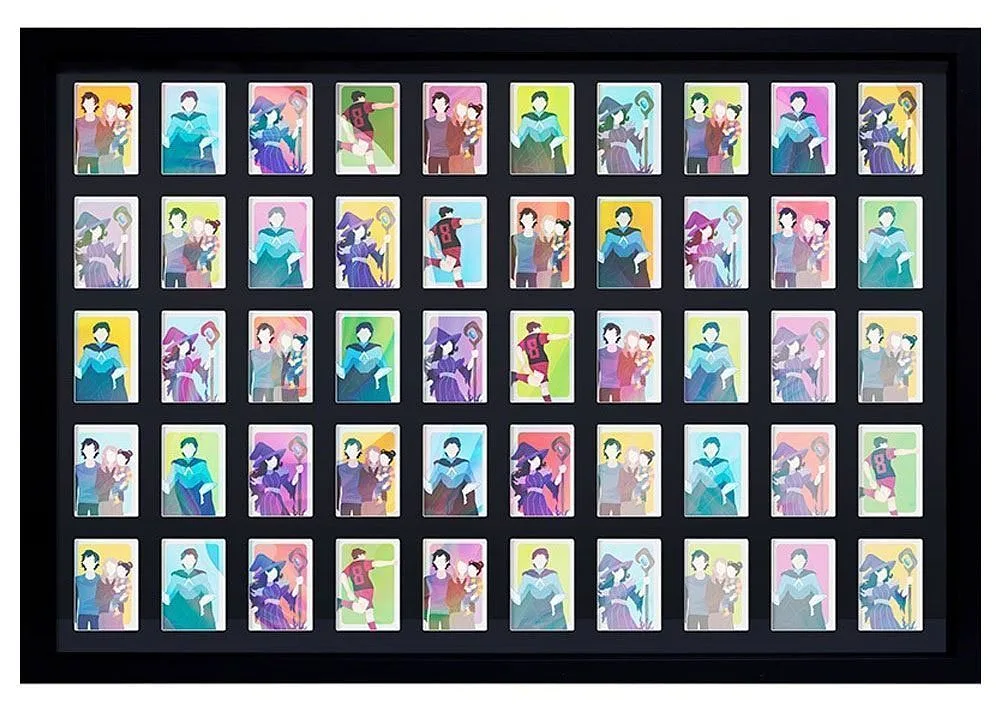 Schwarze Trading Card Ausstellungs-Hülle mit 50 Plätzen