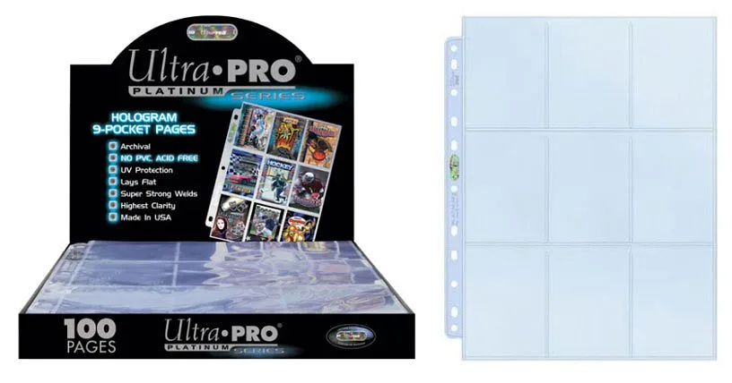 ULTRA PRO Transparentes Blatt 9 Taschen Platinum 1pz