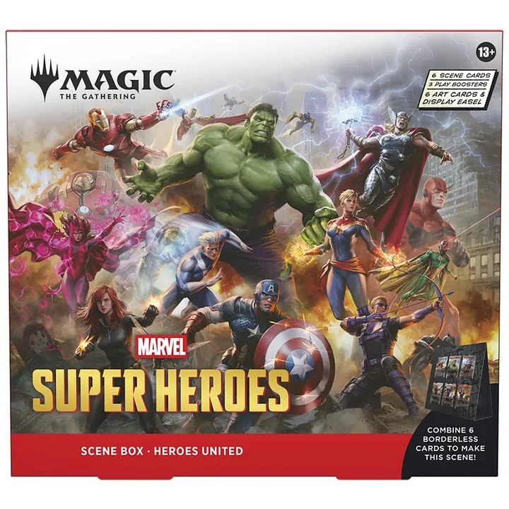 MAGIC - UNIVERSES BEYOND - MARVEL SUPERHEROES - SCENE BOX - (BOX 4 PZ) - INGLESE