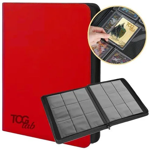 TCGLAB - ALBUM PARA TOPLOADER 9 TACONES - ROJO