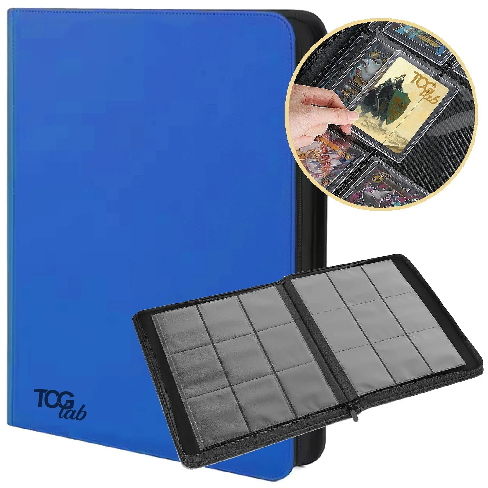 TCGLAB - ALBUM PER TOPLOADER 9 TASCHE - BLU