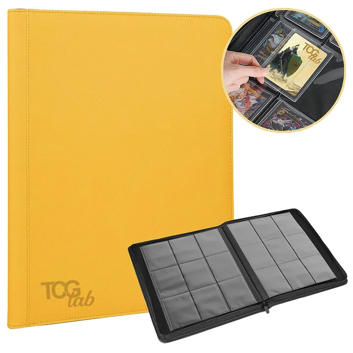 TCGLAB - ALBUM PARA TOPLOADER 9 FUNDAS - AMARILLO