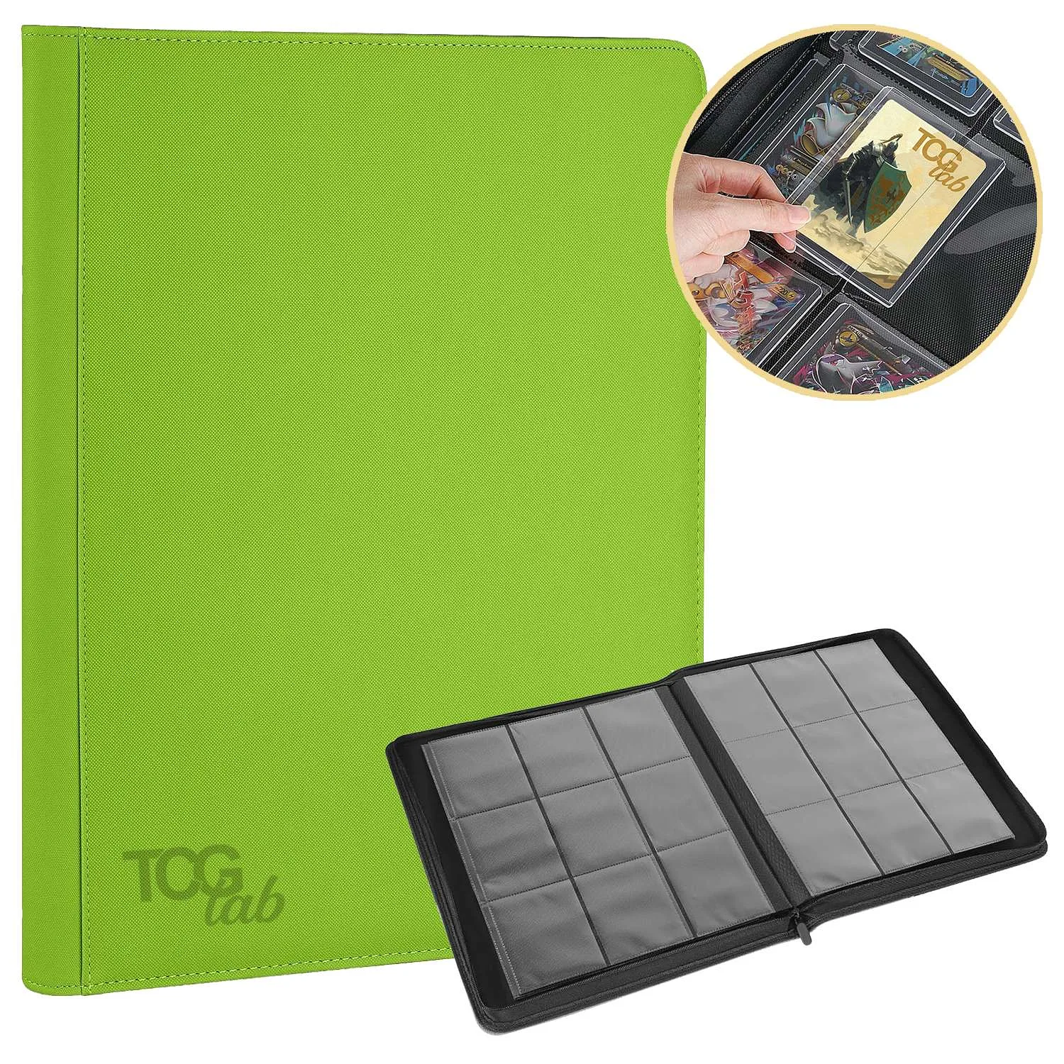 TCGLAB - ALBUM PER TOPLOADER 9 TASCHE - VERDE