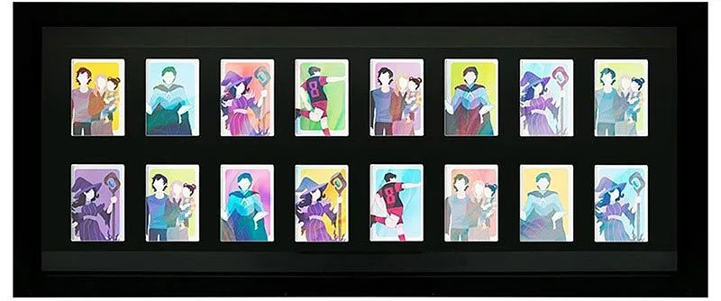 Black Trading Card Display Frame 16 Slots