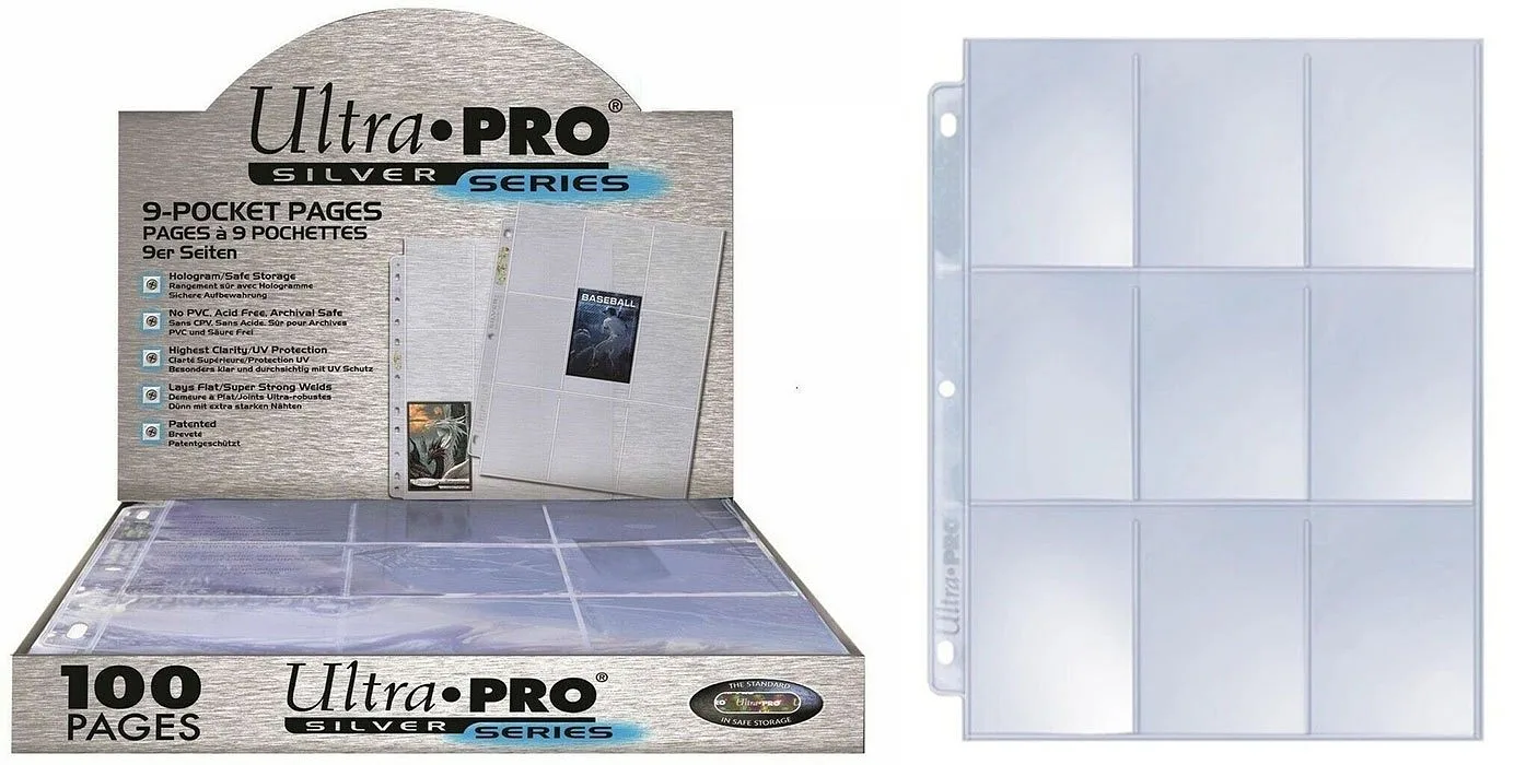 ULTRA PRO Clear Sheet 9 Pockets Silver 1pz