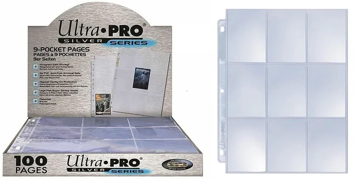 ULTRA PRO Clear Sheet 9 Pockets Silver 1pz
