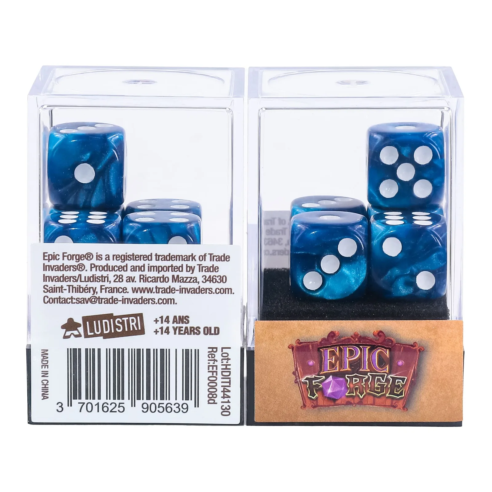 EPIC FORGE 5 dices pack - Blue Pearl