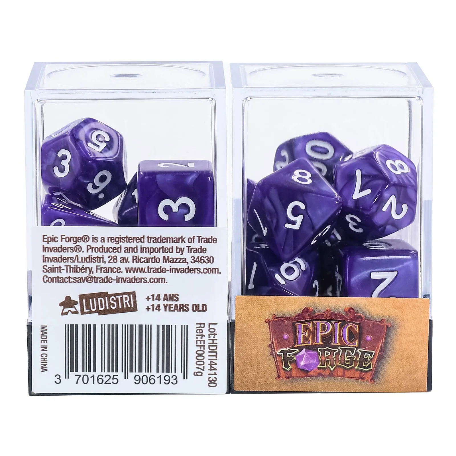 EPIC FORGE 7 Dice Pack - Pearl Violet
