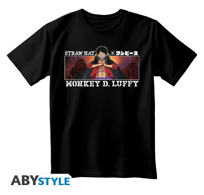 ONE PIECE - Camiseta unisex negra - Monkey D. Luffy - Tallas medias - Camisetas unisex