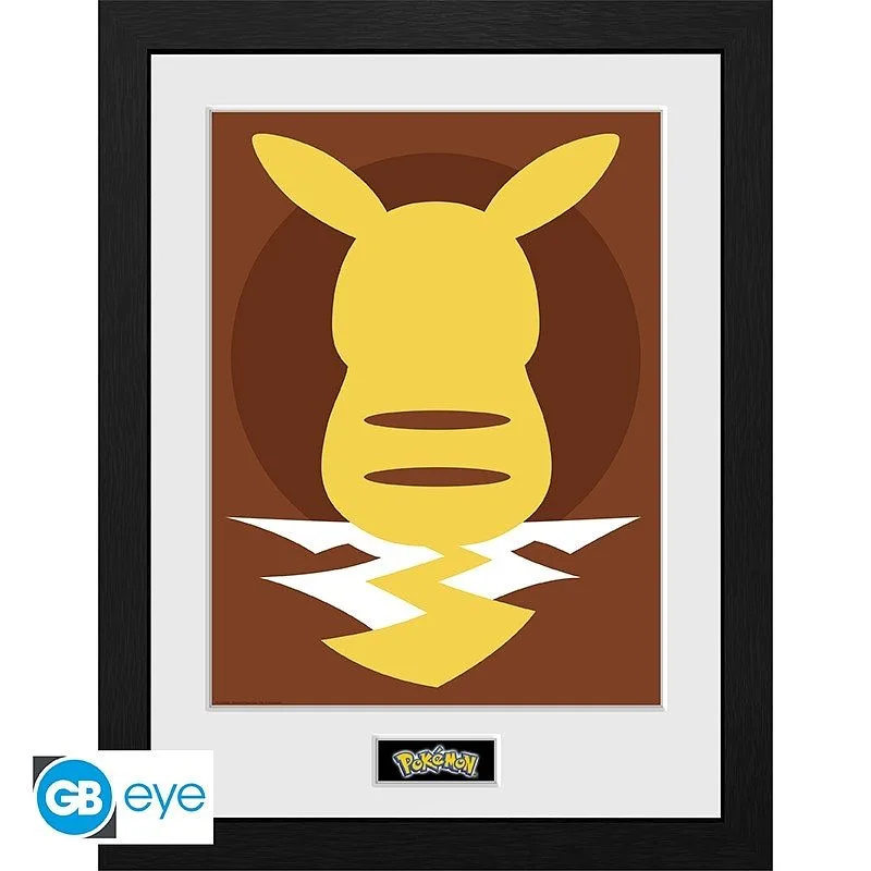 ABYSTYLE POKEMON - Framed Poster: "Pikachu Silhouette 25" (30x40)