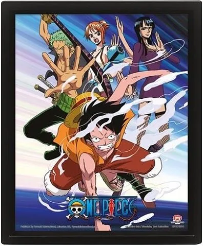 PYRAMID ONE PIECE (STRAW HAT PIRATES ASSAULT) - POSTER 3D LENTICULAR INCORNICIATO