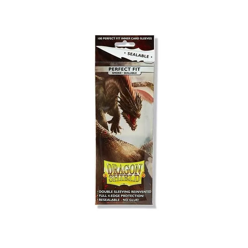 DRAGON SHIELD Standard Perfect Fit Sealable Sleeves - Humo (100 fundas)