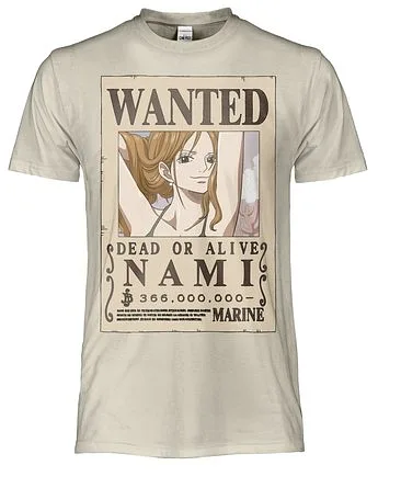 OP18.NAT.S T-shirt ONE PIECE WANTED - NAMI - Uomo S