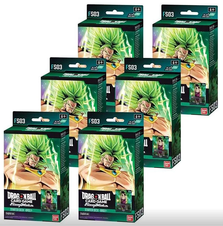 BANDAI DRAGON BALL SUPER FUSION WORLD Starter Deck FS-03 (onda 3) Display 6x - BROLY - ENG