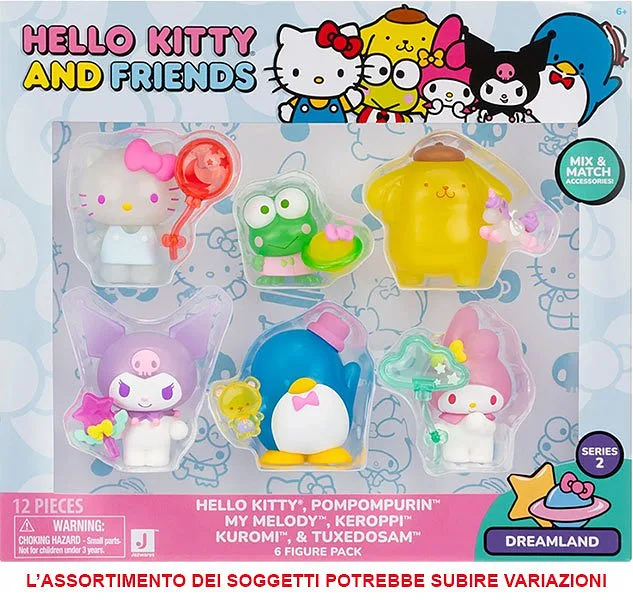 Hello Kitty and Friends Dreamland Series 2 6 Figure Pack