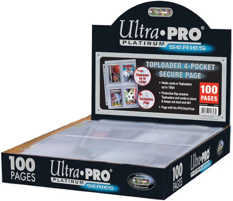 ULTRA PRO Secure Platinum Page para Toploader 4 Compartimentos 1pz