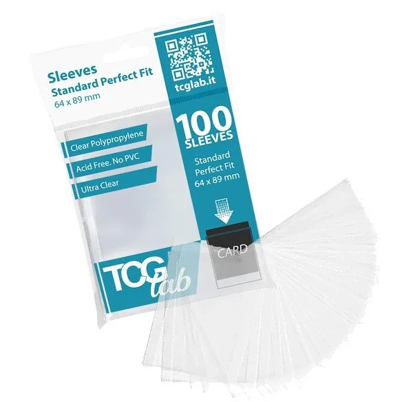 TCGLAB - BOOSTER PACKS STANDARD 100 - PERFECT FIT 50µM - ULTRA CLEAR - (TL006)