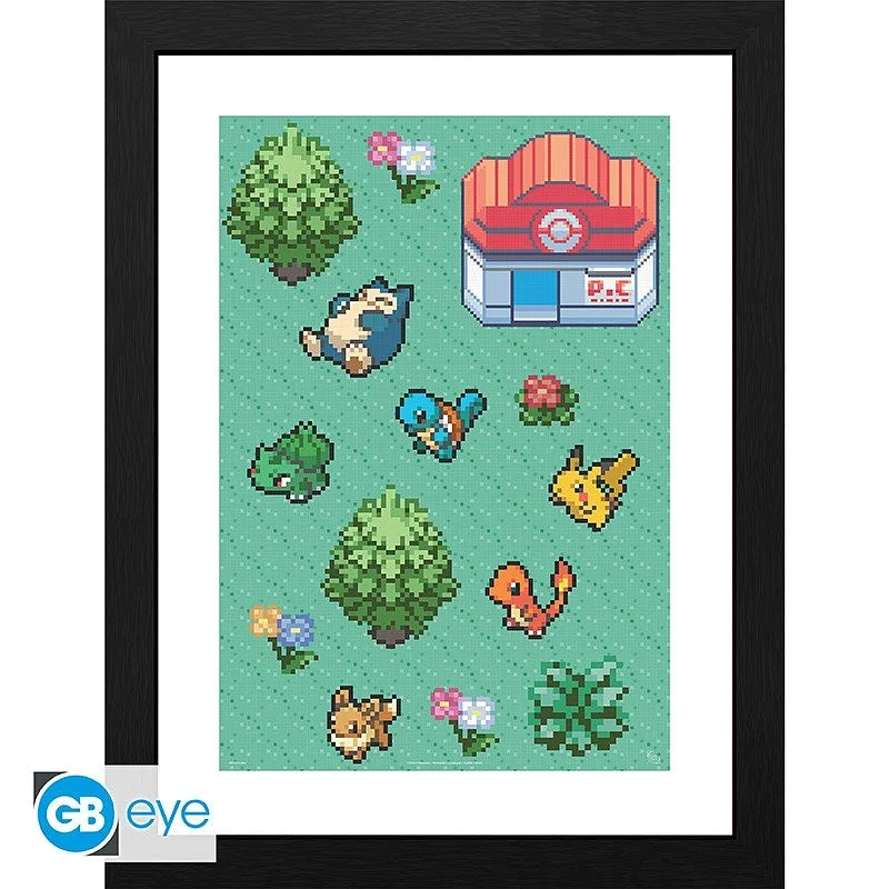 ABYSTYLE ONE PIECE - Poster Encuadrado: "Pixel Art" (30x40)
