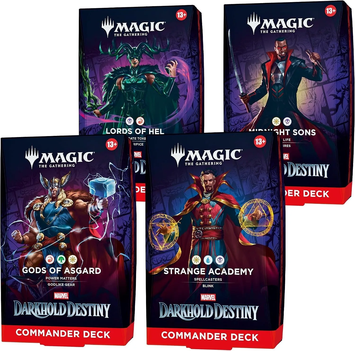 Magic: The Gathering - Marvel Darkhold Destiny Commander Decks Display (4 mazzi) - ENG (possible allocation)
