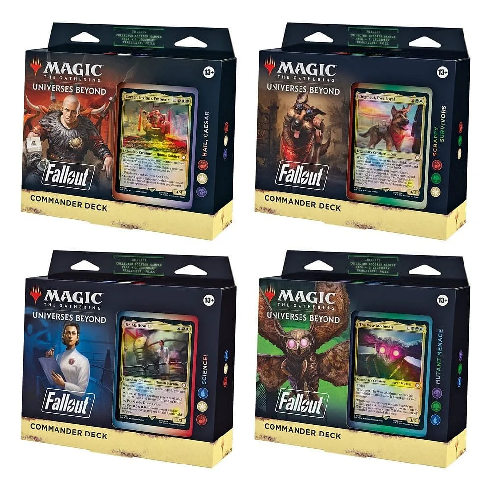 Magic: The Gathering Universes Beyond - Fallout Commander Deck (display 4 mazos) - ENG