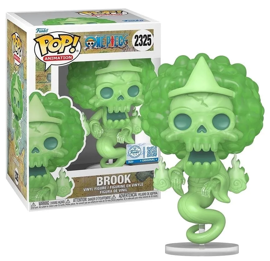 FUNKO POP Animation: One Piece - 2325 Brook (Brilla en la Oscuridad) (Exclusivo) 9cm